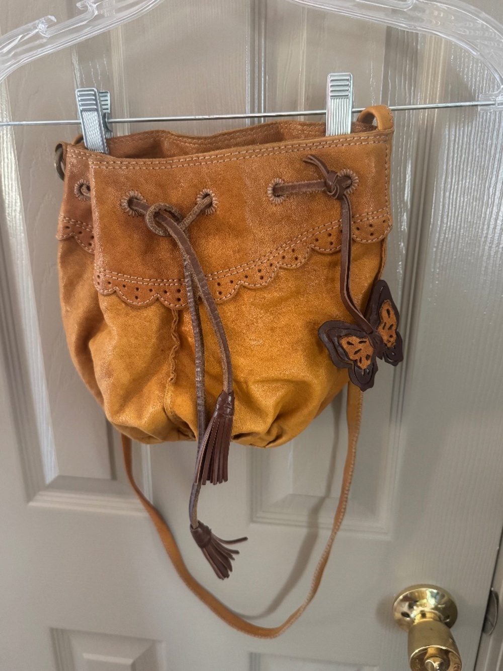 New Lucky Brand brown italian leather purse